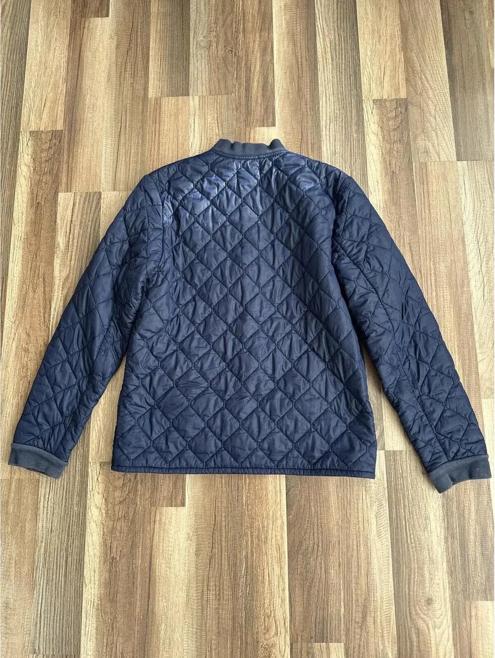 Polo Ralph Lauren Boys XL 18-20 Quilted Jacket Navy Blue Snap Front Pony Logo